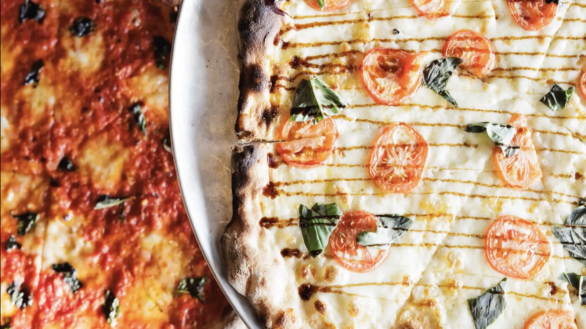 Image of delicious looking pizzas. Image of delicious looking pizzas.